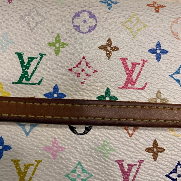 Louis Vuitton White Multicolor Porté Tresor Wallet With Chain - Picture 15 of 17